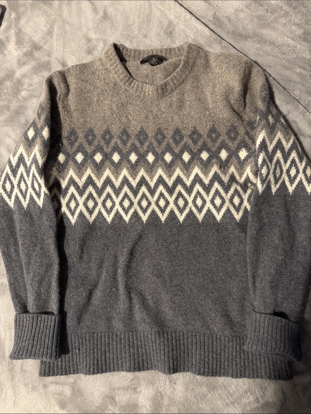 Banana Republic Wool Fair Isle Crewneck Sweater